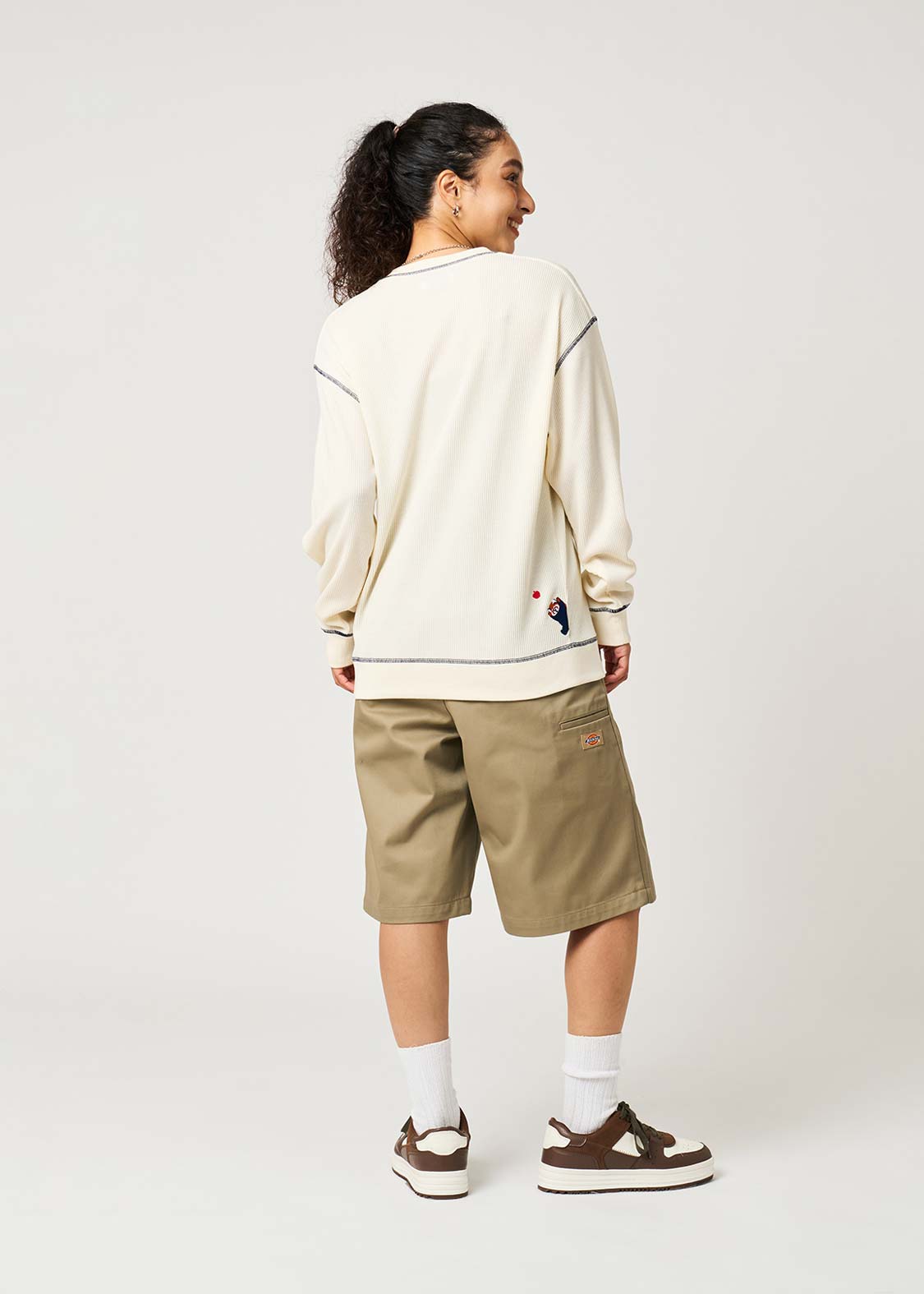 Ikaku No Ringo | Waffle Big Long Sleeve T-Shirt