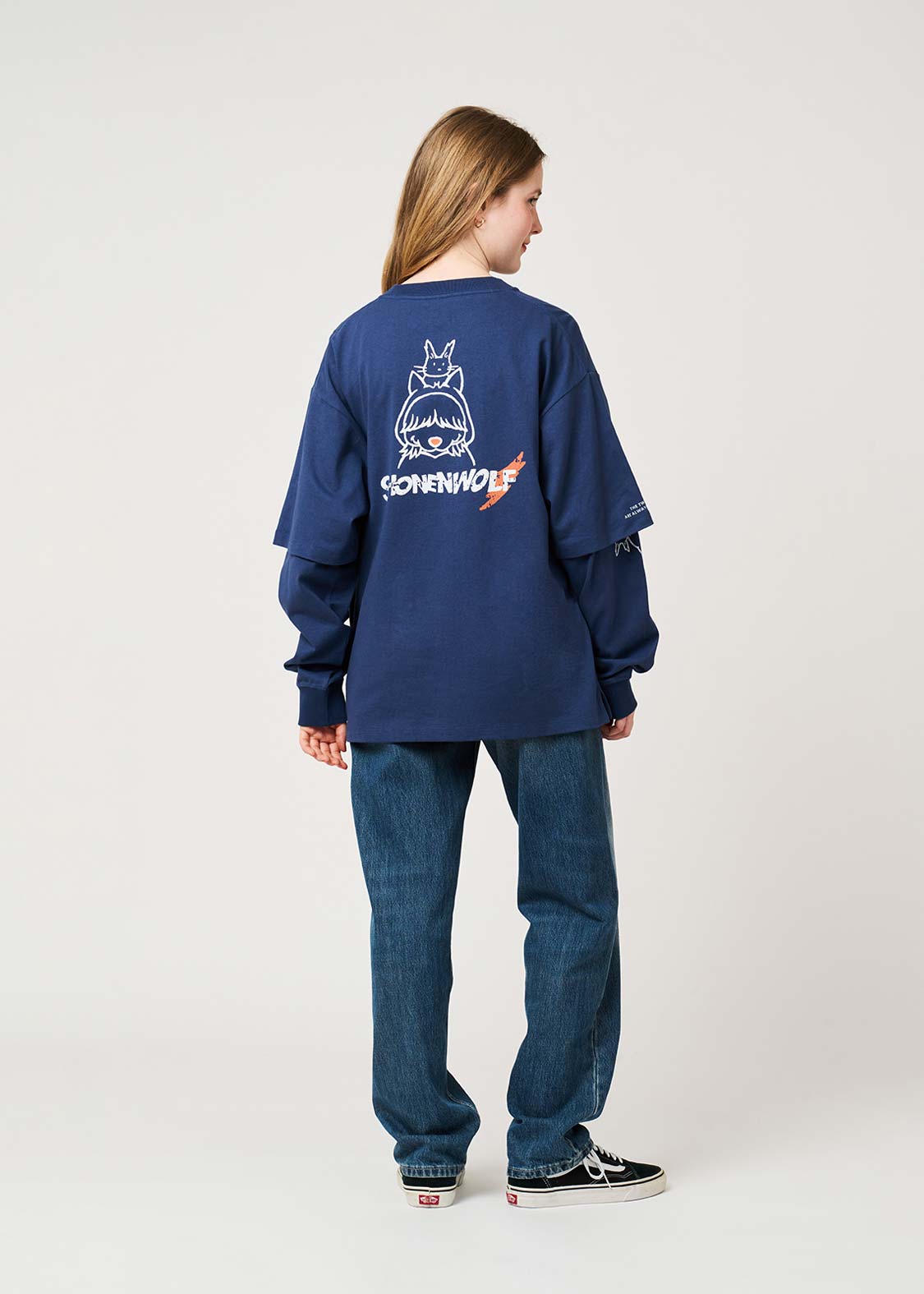 Shounen Wolf | Layered Big Long Sleeve T-Shirt