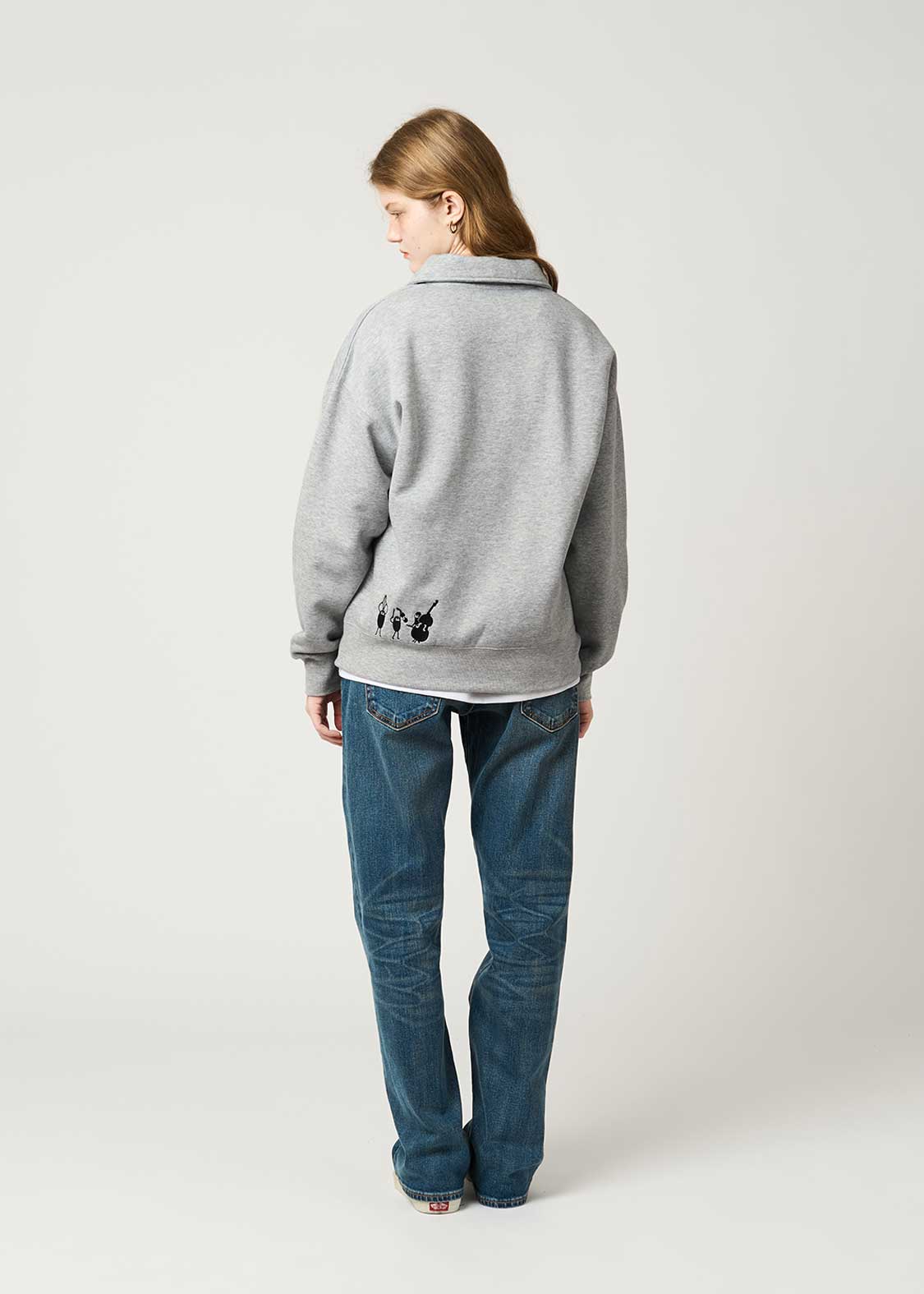 Beautiful Shadow Orchestra B | Fuwakimo Fleece Collared Sweatshirt