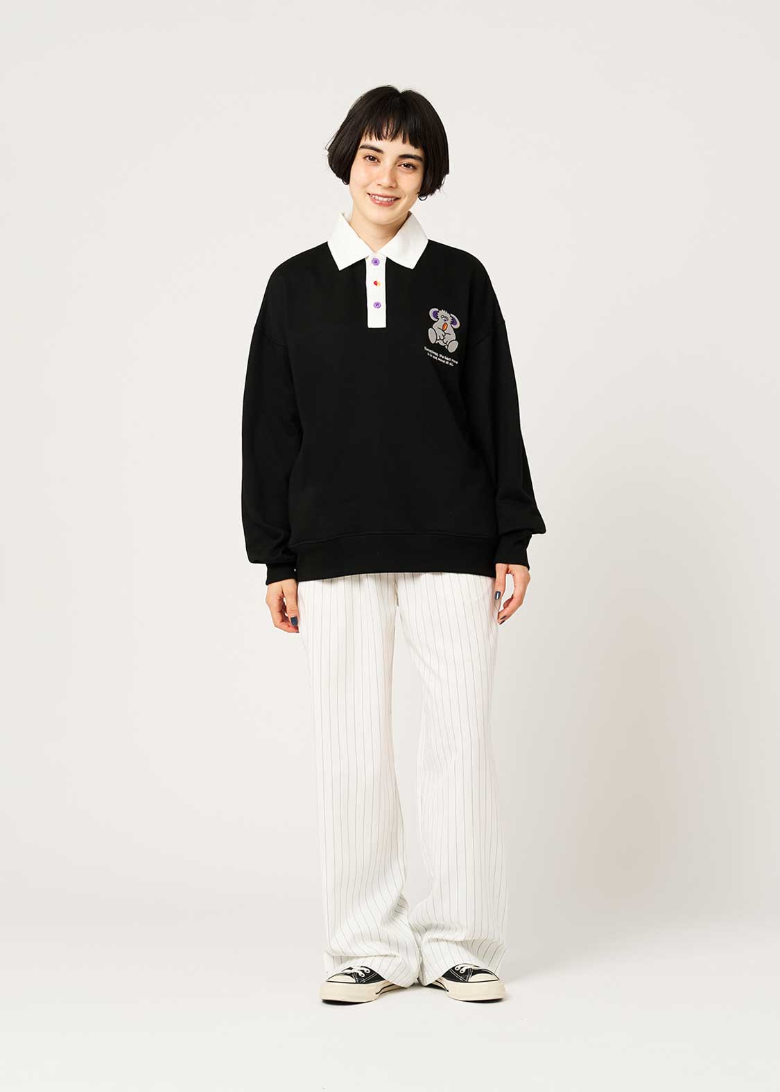 Lalakoko DRK | Fleece-Lined Collared Sweatshirt