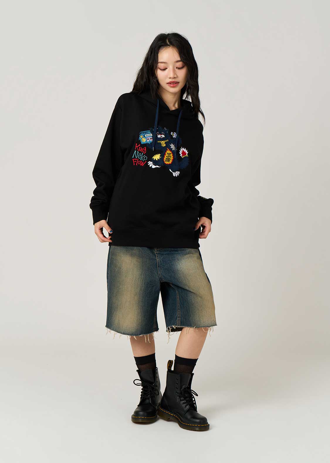 Ayako Ishiguro - King Neko Flow | Fleece Hoodie