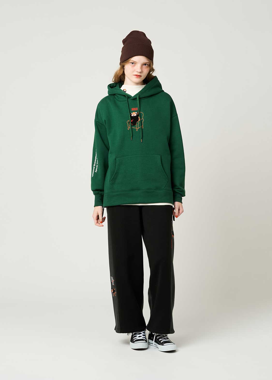 Ikaku Suwari B | Fluffy Fleece Hoodie