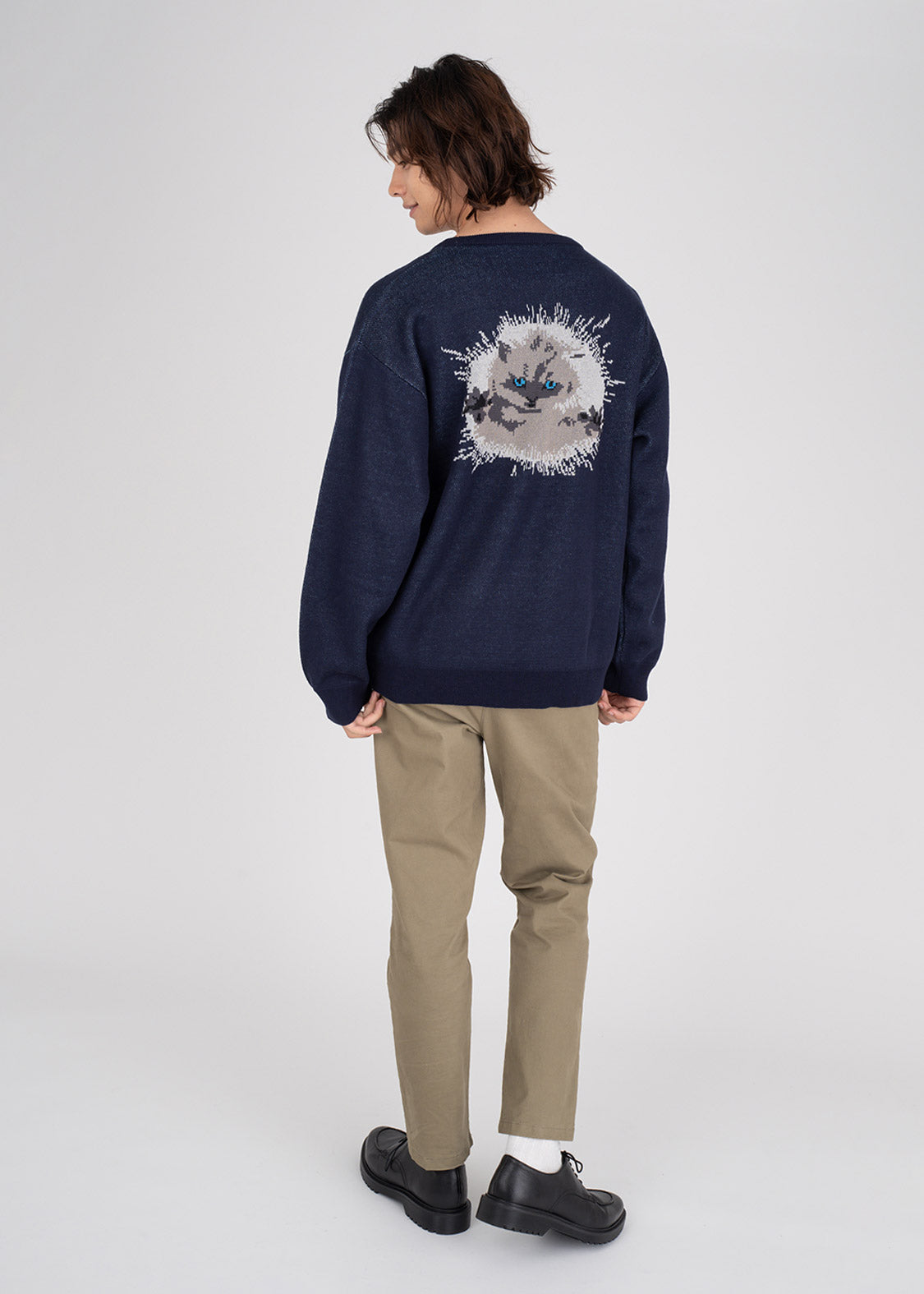 Graphic Jacquard Long Sleeve Knit (In the Supernova)