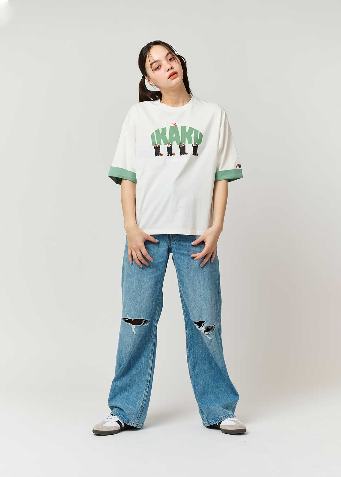 Ikaku Power | Big Silhouette Roll-up T-shirt