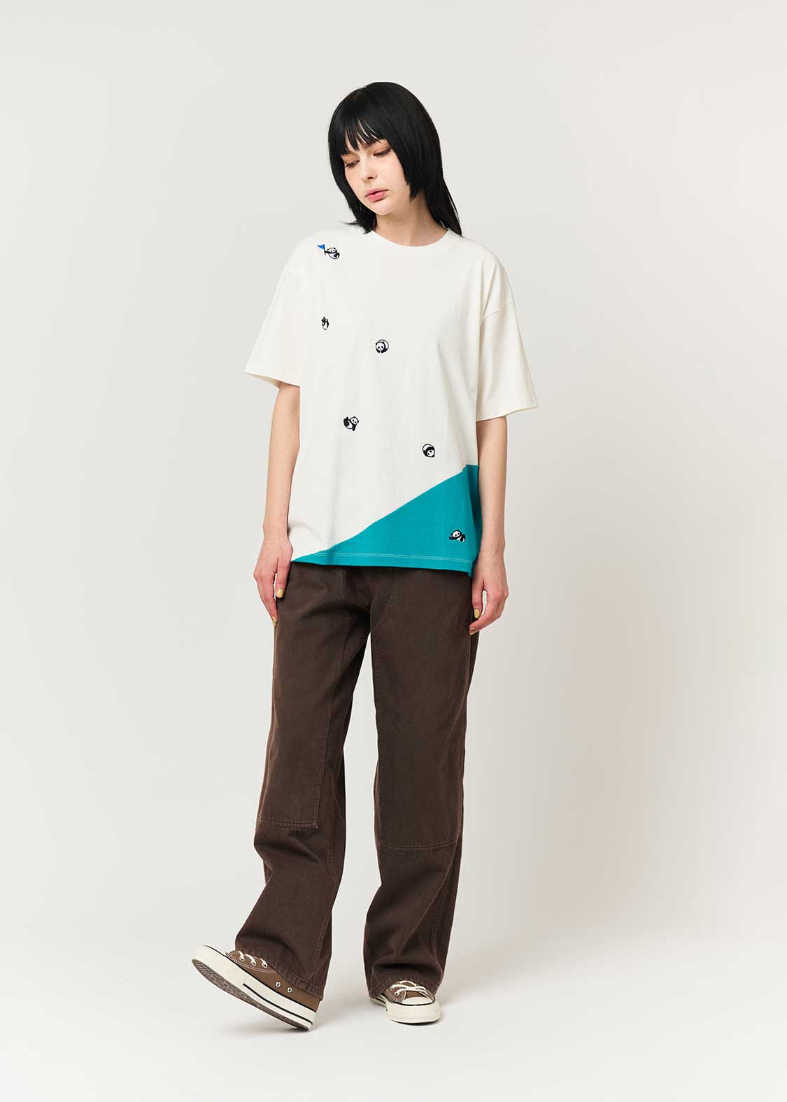 Rolling Pandas | Seaside Switching Big Silhouette T-Shirt