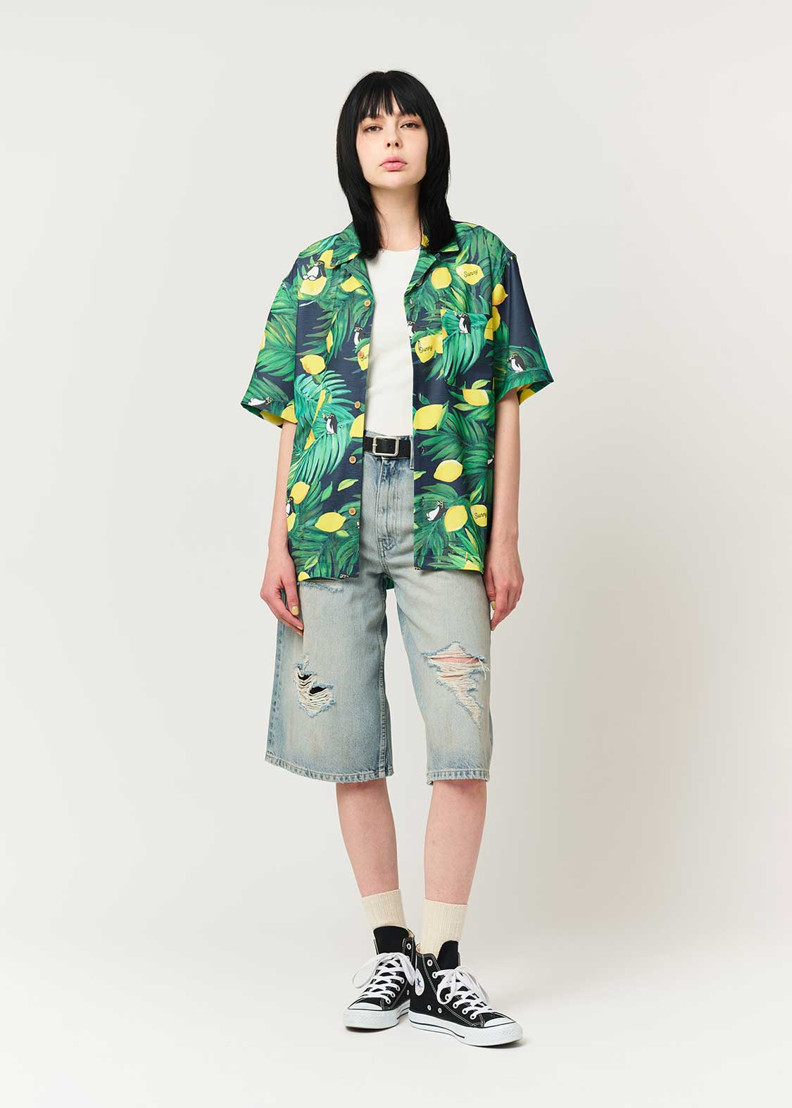 City Boy Penguin | Open Collar Aloha Shirt