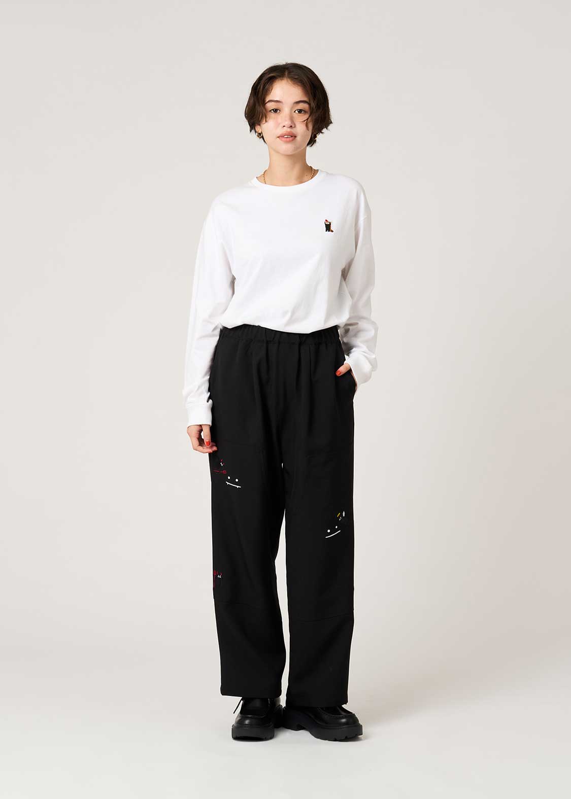 Beautiful Shadow Devil And Angel | Double Knee Pants