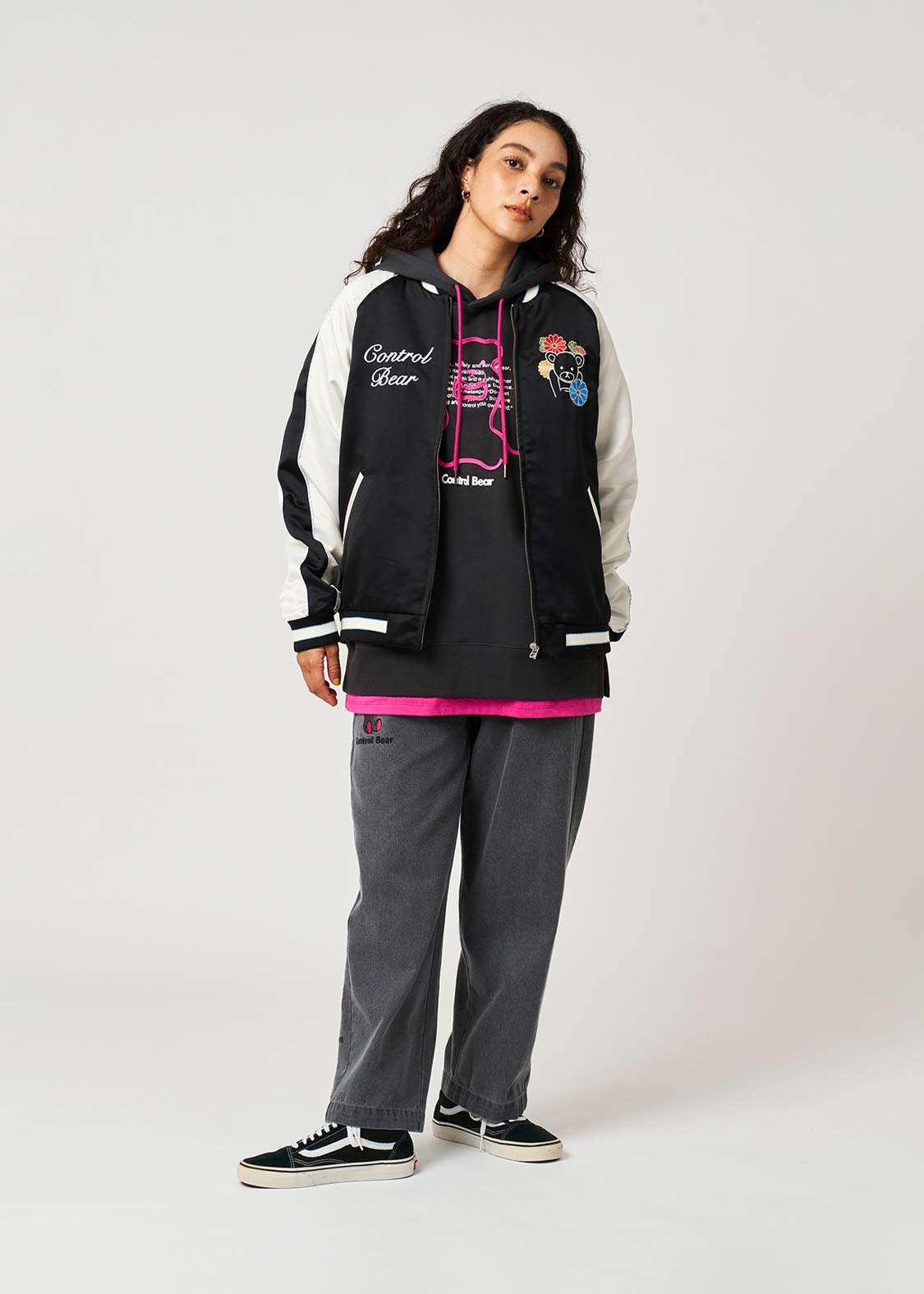 Japanese Flower Control Bear | Sukajan Jacket