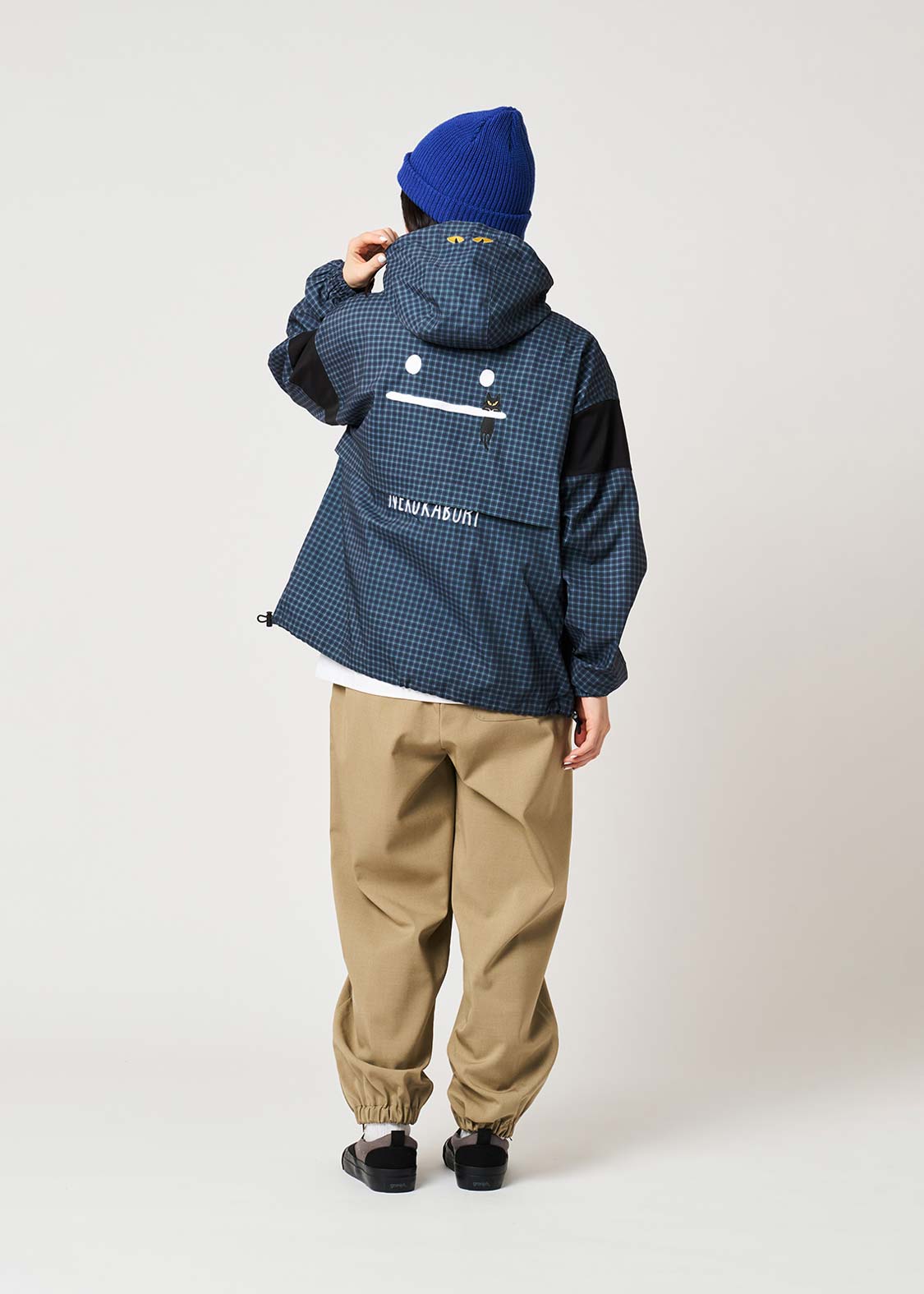 Neko Kaburi Beautiful Shadow | Check Hooded Blouson