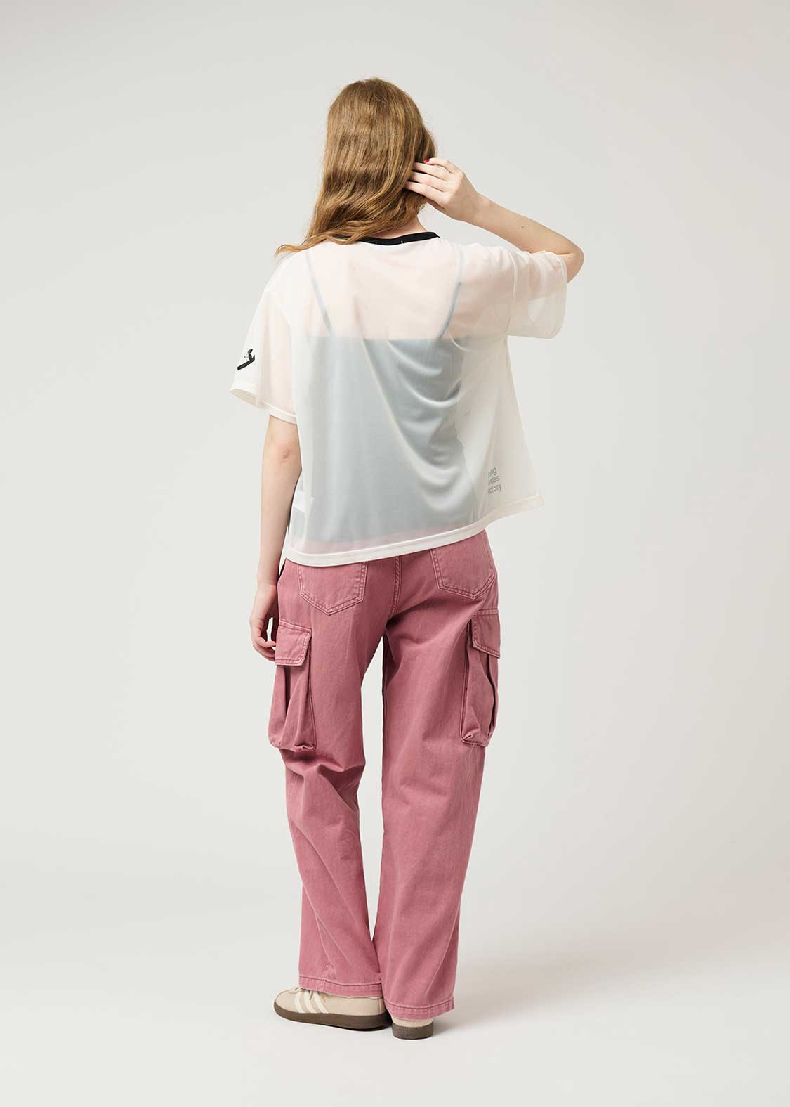 Half Sleeve Sheer Tee (Rolling Pandas Factory)