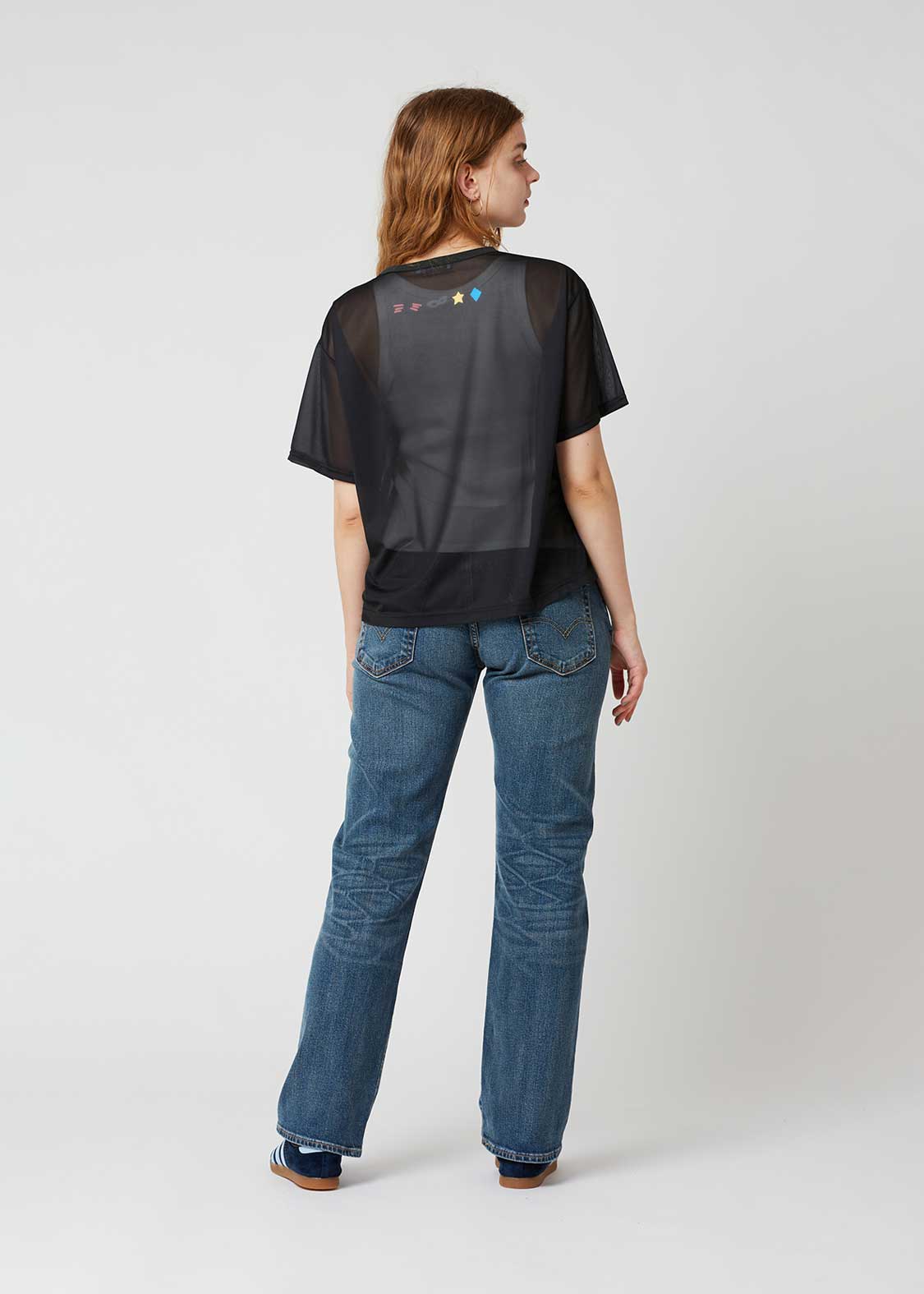 The Four Cats Face | Sheer Trim T-Shirt