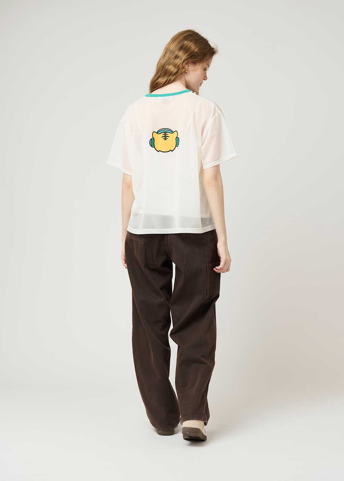 Half Sleeve Sheer Tee (Awesome Tiger Rock Calm)