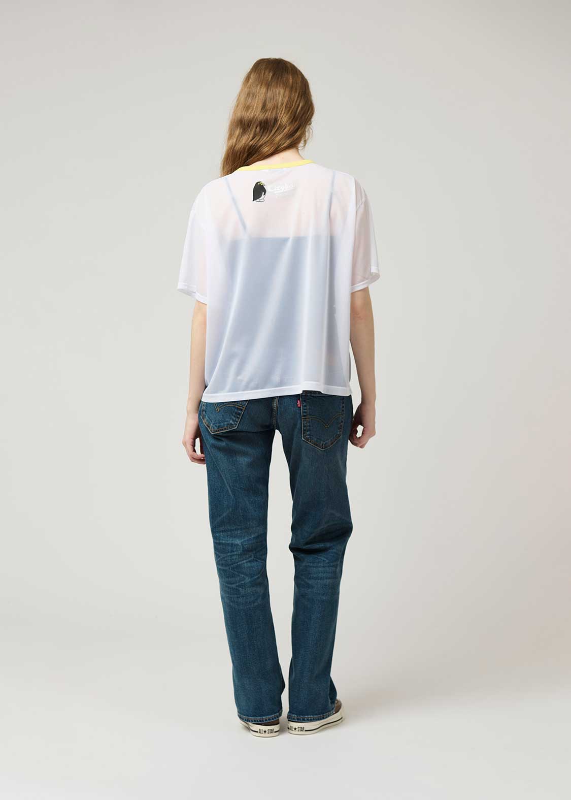 Half Sleeve Sheer Tee (City boy Penguin)