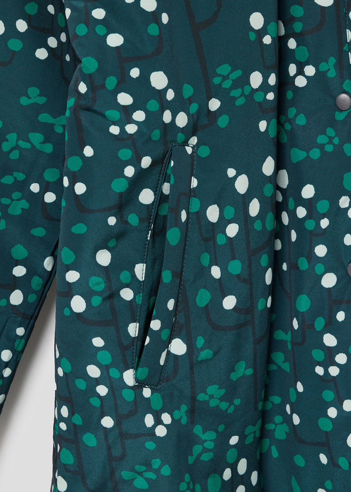 Hooded Long Sleeve Outer (Polka Dot Forest)