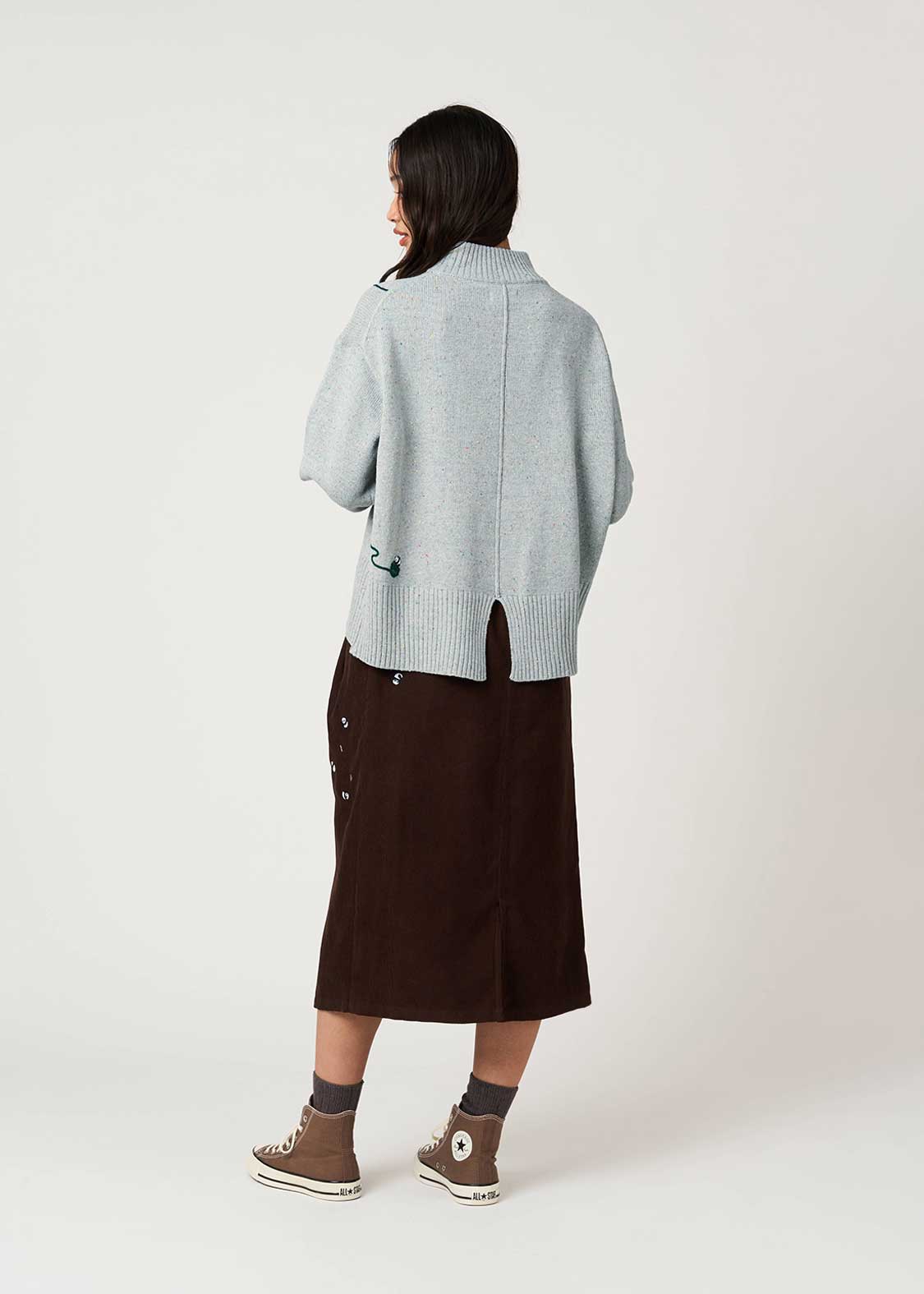 Rolling Pandas Kate | Coloured Nep High Neck Knit