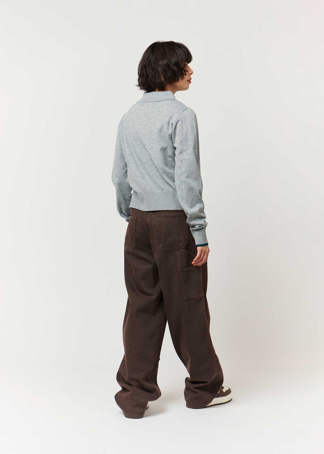 Rolling Pandas Party | Collared Knit Cardigan