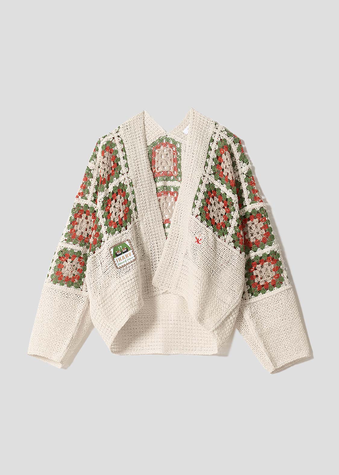 Ikaku Bikkuri Hatena | Crochet Short Knit Cardigan – Via Artists