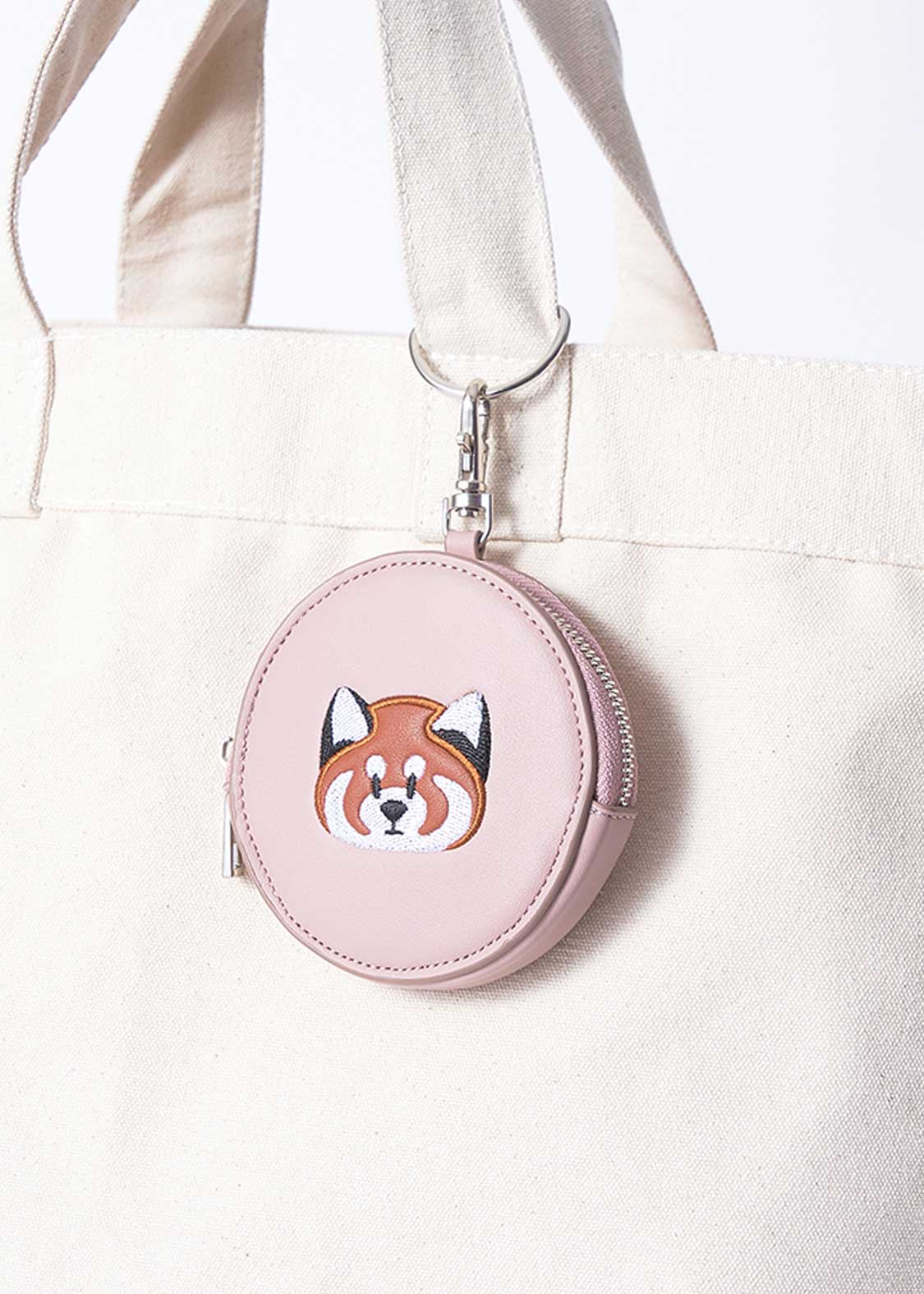 Ikaku Face | Faux Leather Custom Circle Pouch