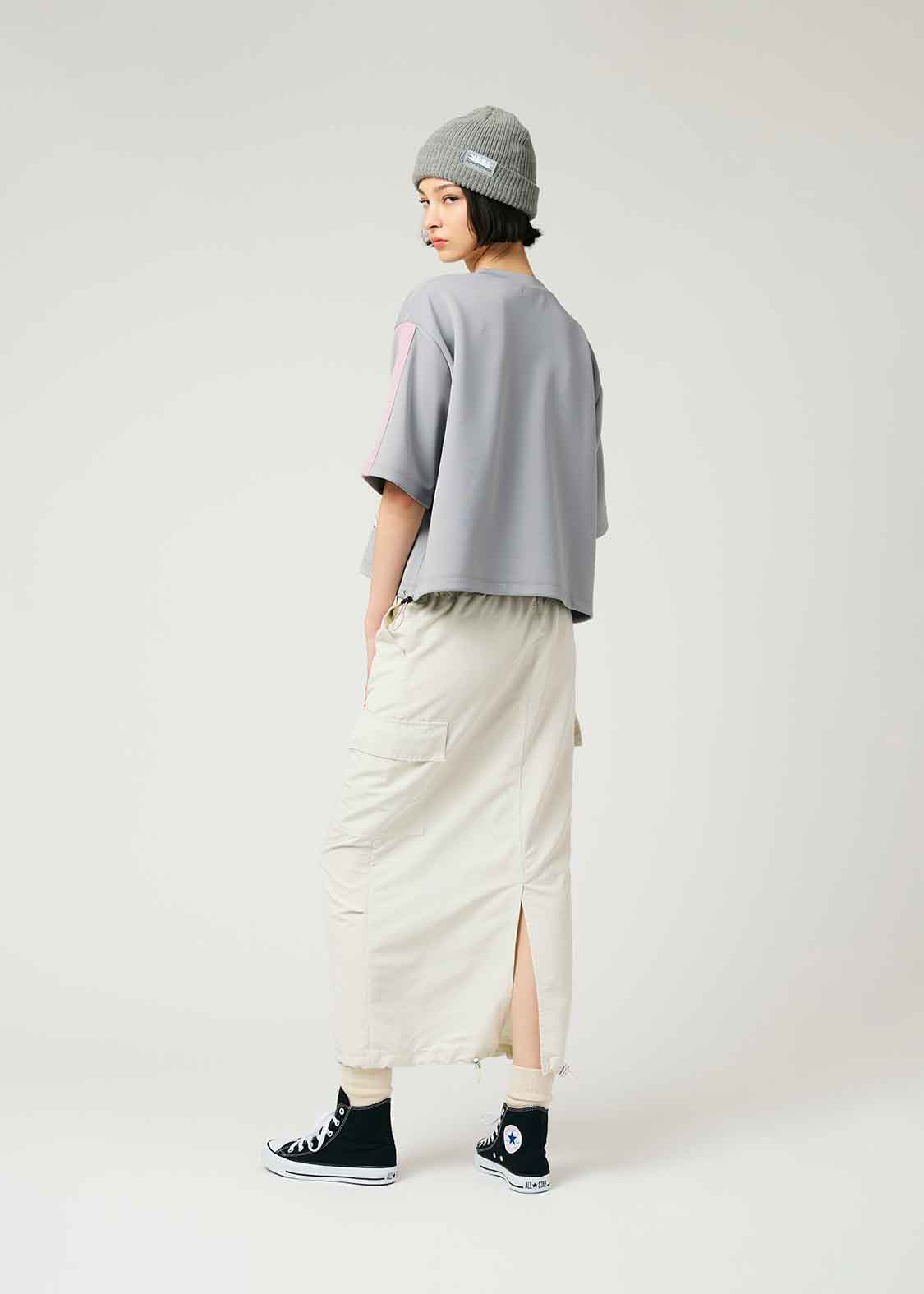 Drawstring Jersey Short Sleeve Tee (Shimaenaga)