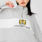 Stand Collar Half Zip Long Sleeve Sweat (Awesome Tiger 2)