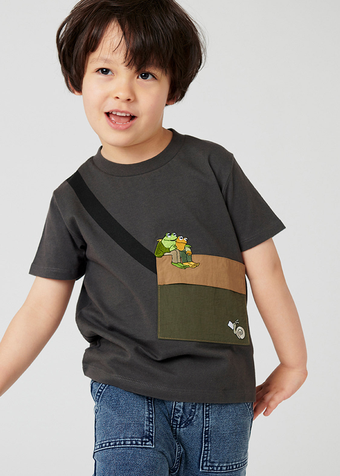 Frog and Toad Short Sleeve Tee (Frog and Toad_Letter) - Kids