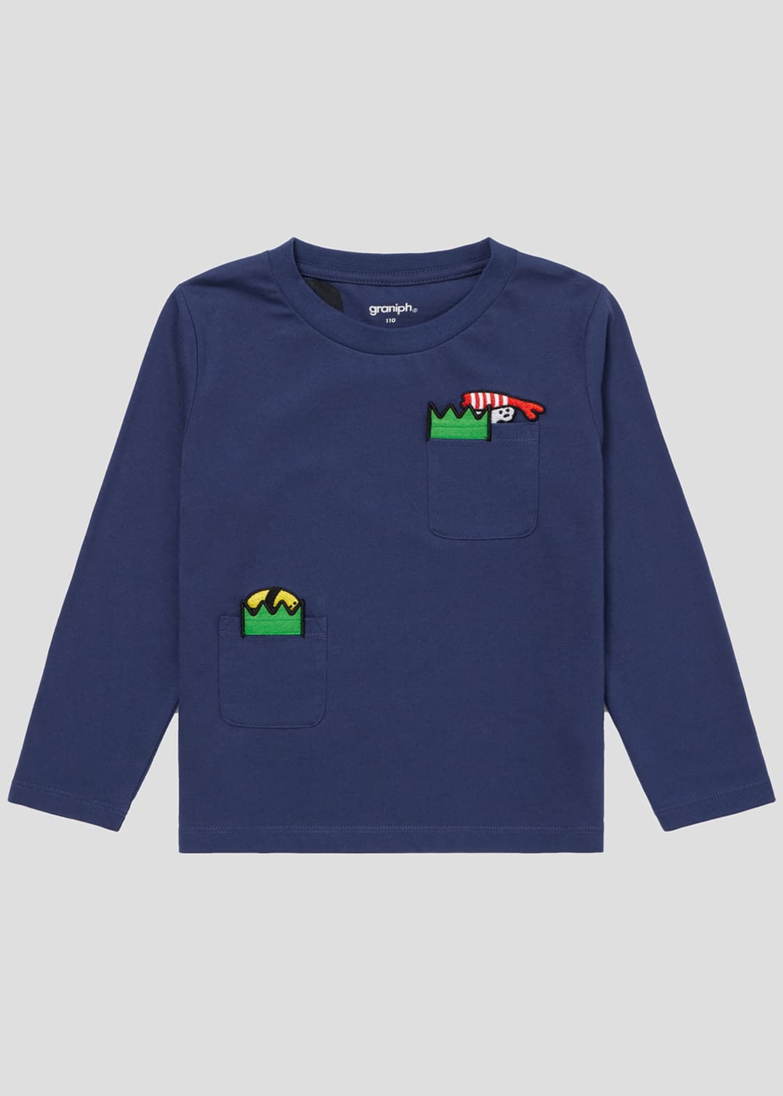 Pocket Long Sleeve Tee (Sushi Train Kakurenbo) – Via Artists