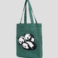 Square Tote Bag S (Rolling Pandas Green)