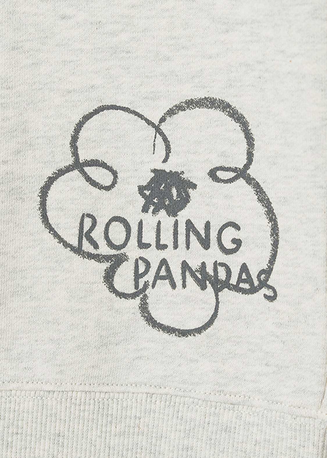 Rolling Pandas Flower Sketch | Fleece Sweatshirt