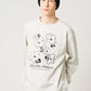 Rolling Pandas Flower Sketch | Fleece Sweatshirt