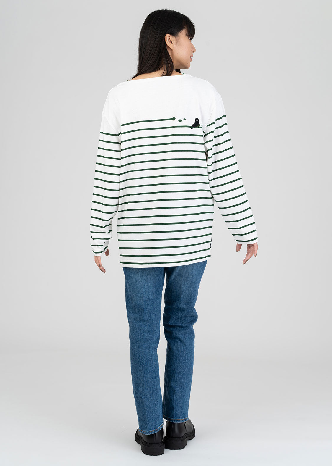 Boat Neck Long Sleeve Tee (BS Playing with Ink)