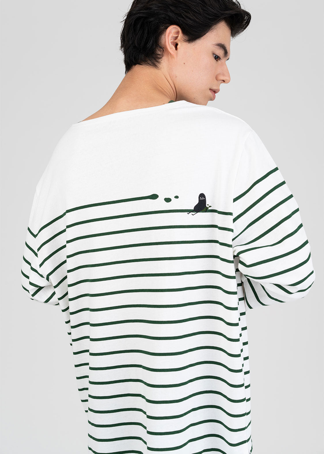 Boat Neck Long Sleeve Tee (BS Playing with Ink)