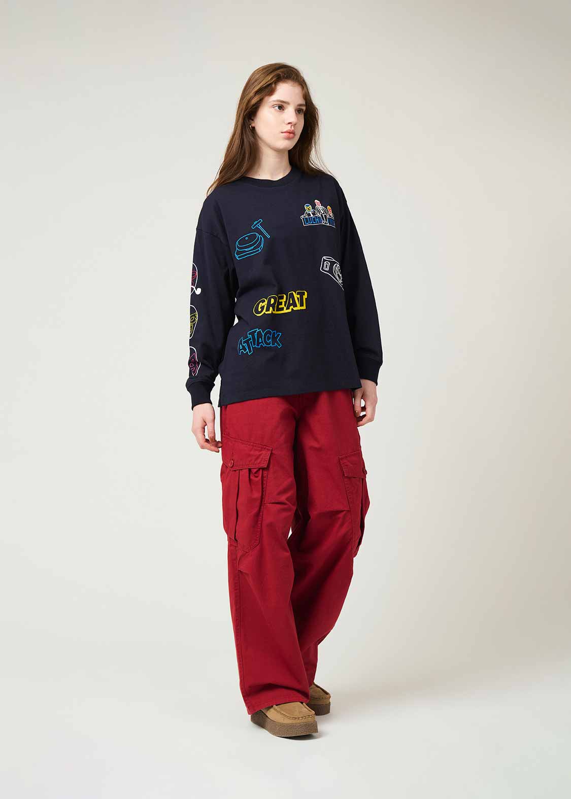 Rib Big Silhouette Long Sleeve Tee (Lucharyman 2)
