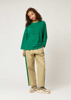 Ponte Embossed Cropped Sleeve Tee (Lamb Chop Tennis)