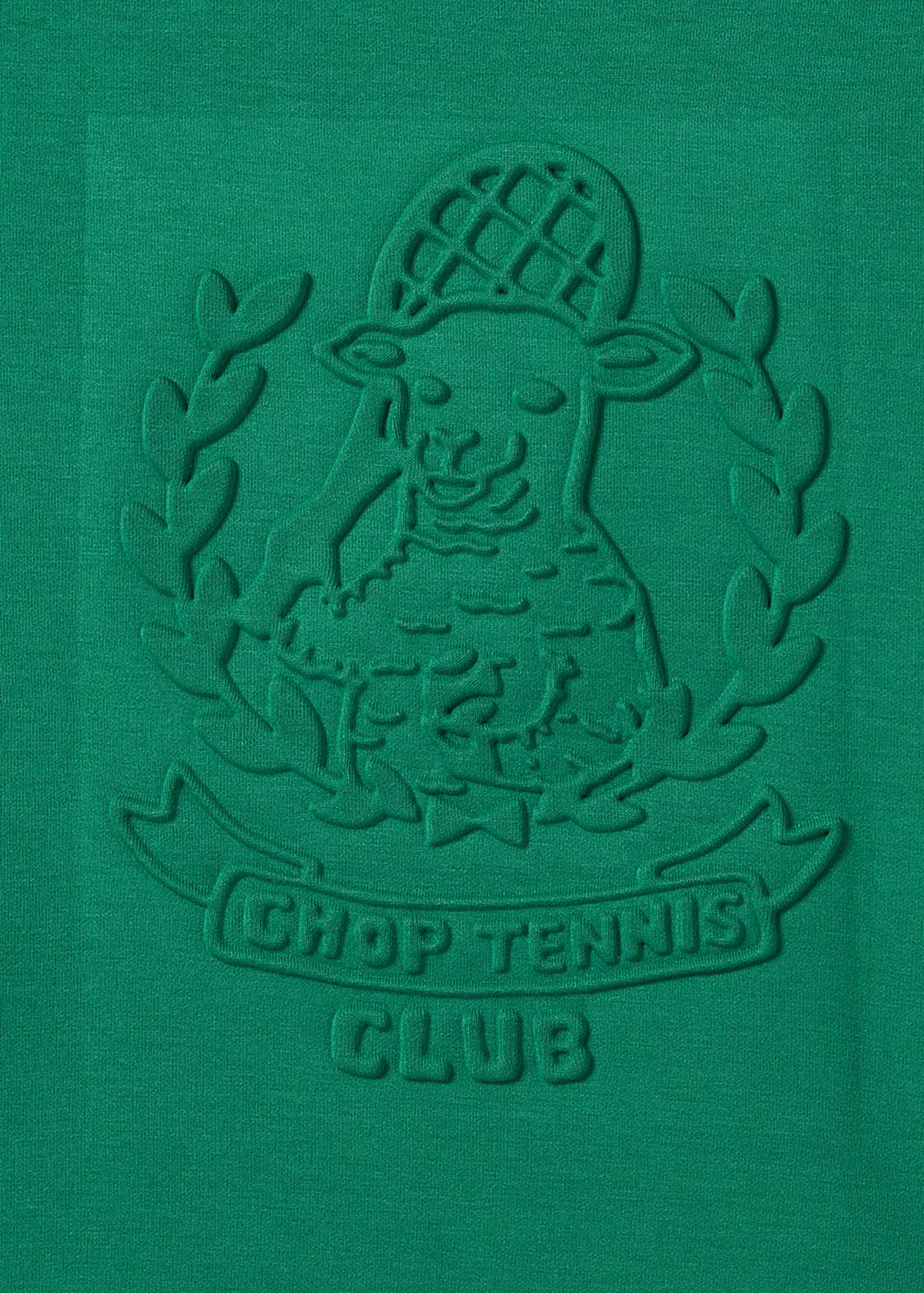 Ponte Embossed Cropped Sleeve Tee (Lamb Chop Tennis)