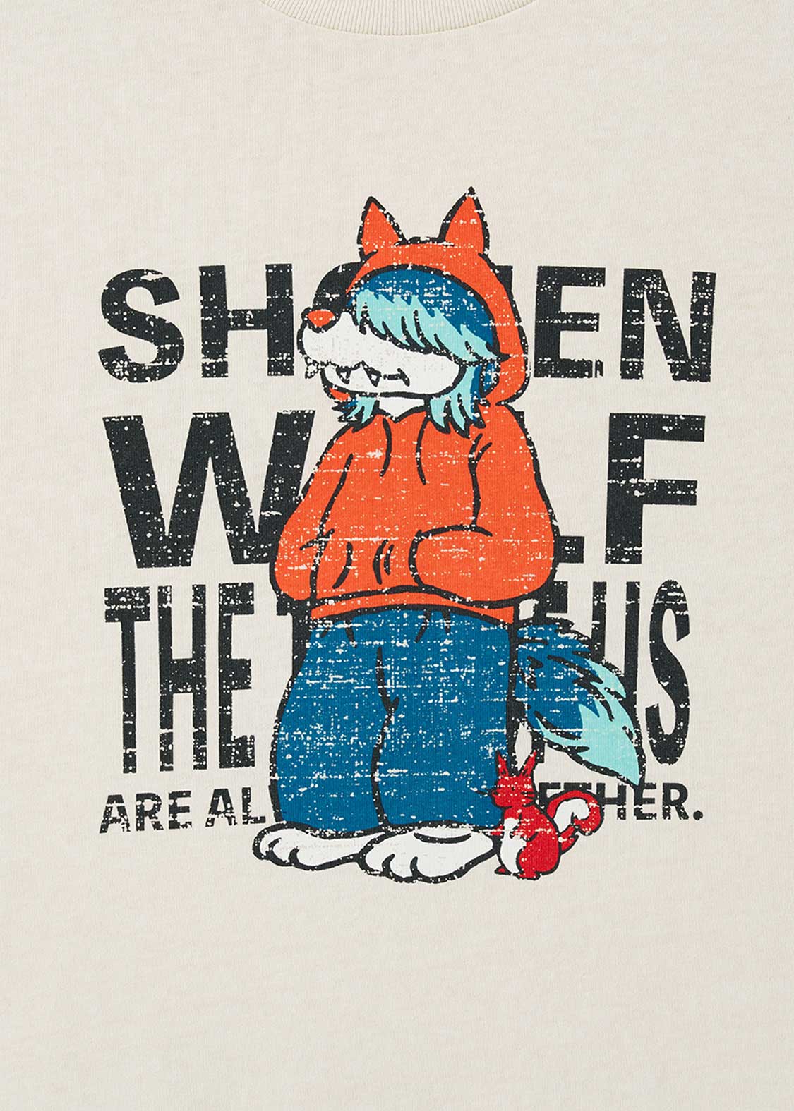 Shonen Wolf A | Pigment Oversized Long Sleeve T-Shirt