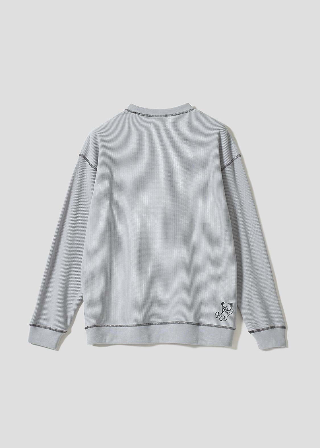 Control Bear | Waffle Big Long Sleeve T-Shirt