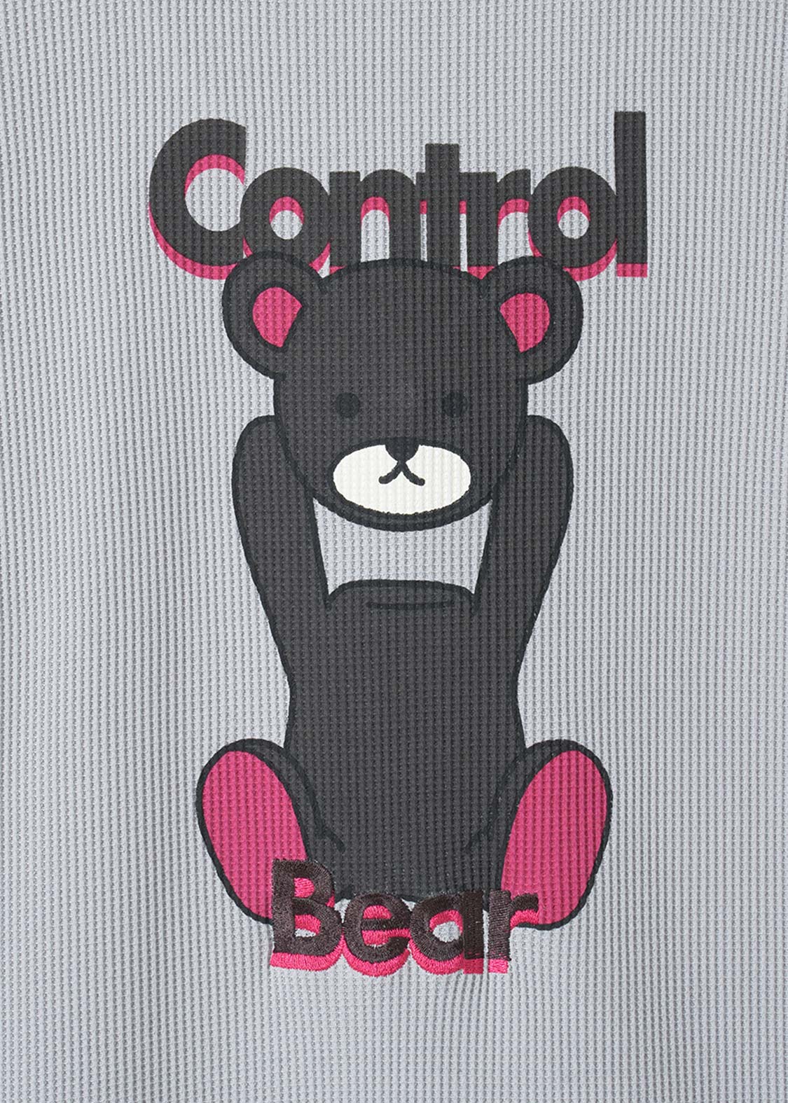 Control Bear | Waffle Big Long Sleeve T-Shirt