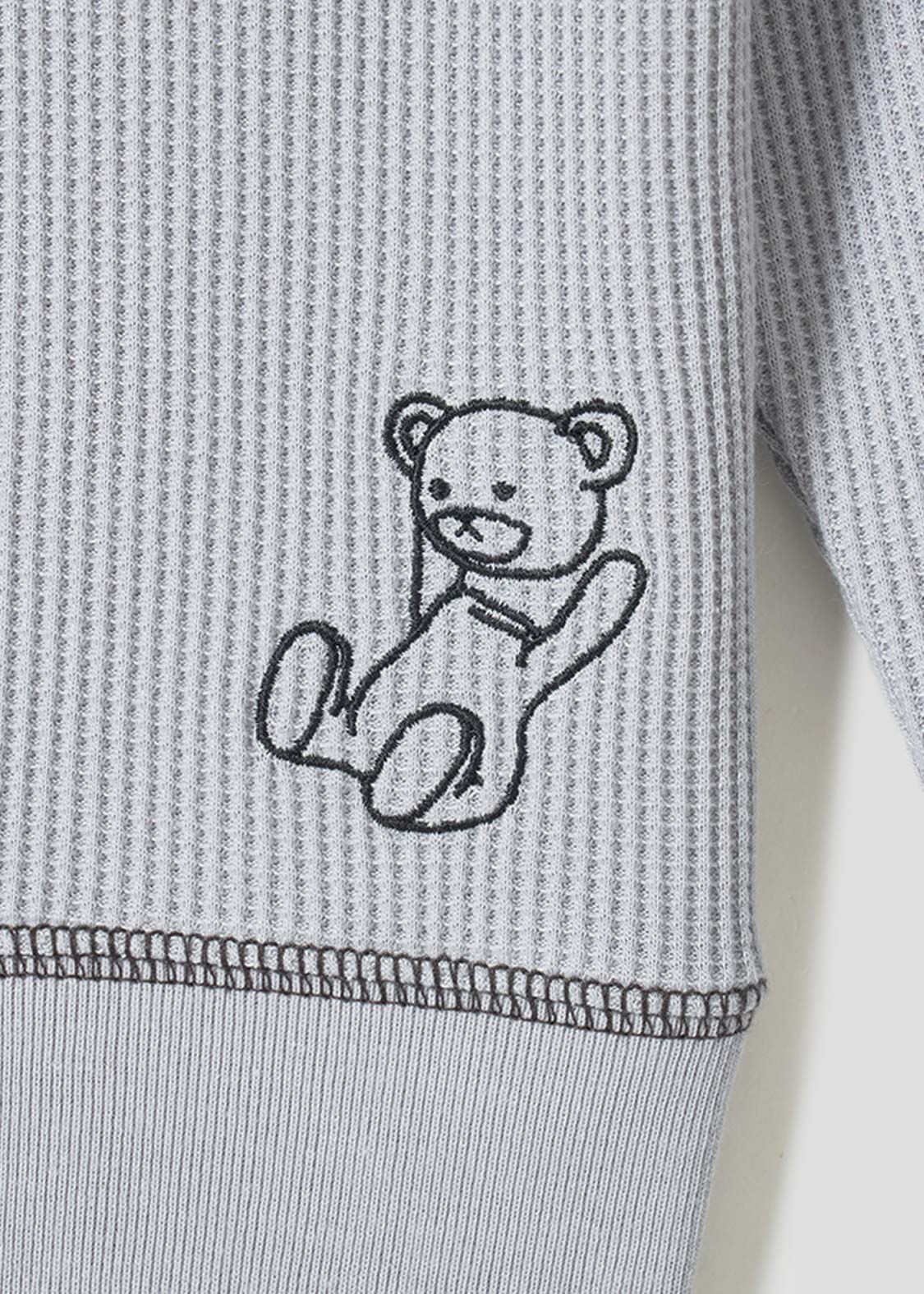 Control Bear | Waffle Big Long Sleeve T-Shirt