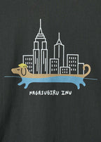 Nagasugiru Inu New York Time | Layered Oversized Long Sleeve T-Shirt