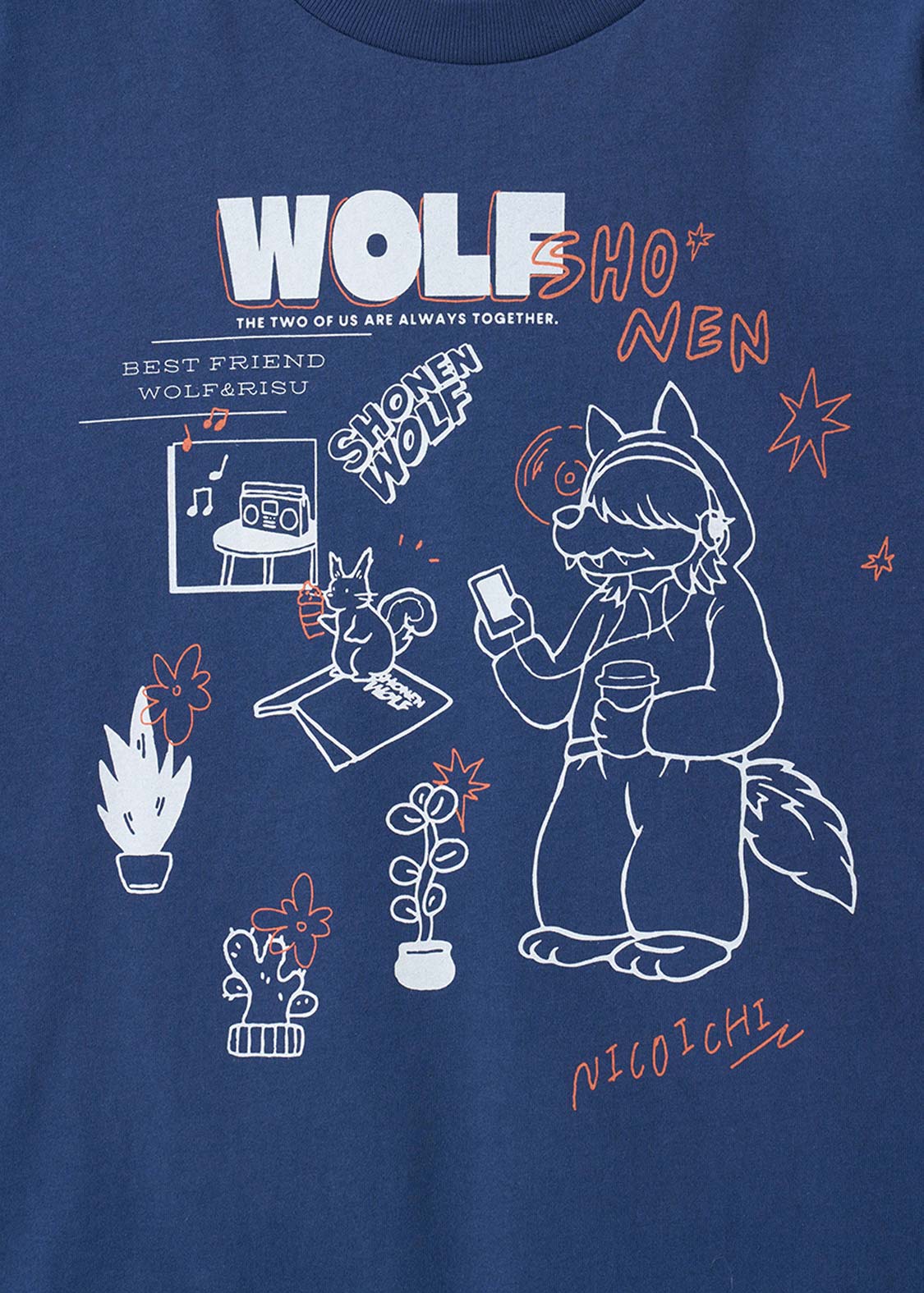 Shounen Wolf | Layered Big Long Sleeve T-Shirt