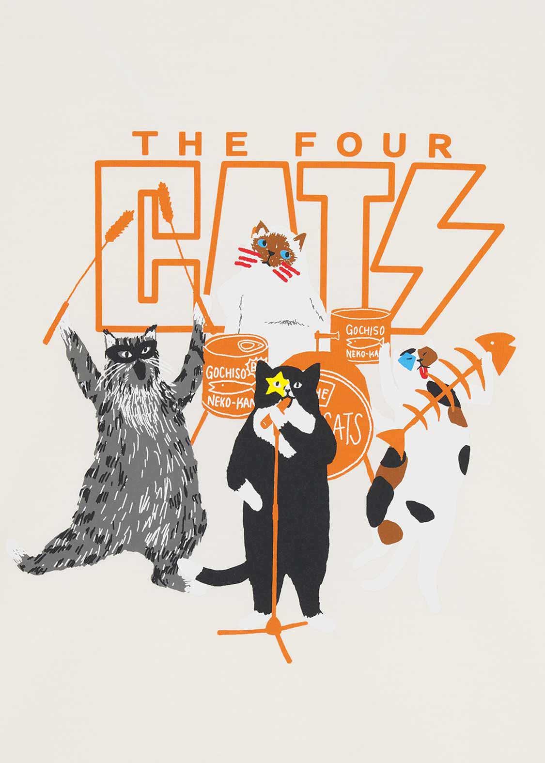 Big Silhouette Half Sleeve Tee (THE FOUR CATS Band)