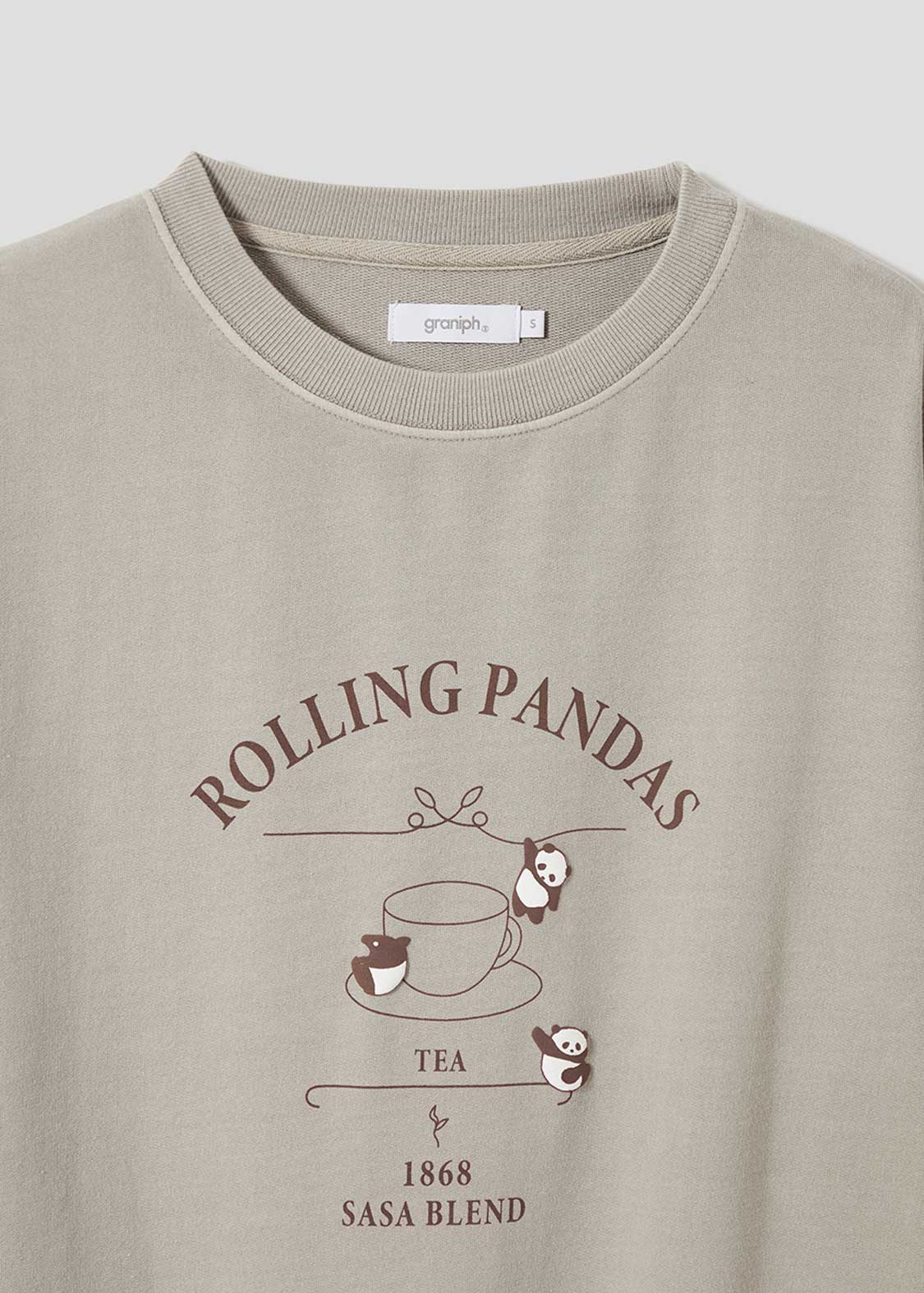 Rolling Pandas Tee | Pigment Short Sleeve Sweatshirt