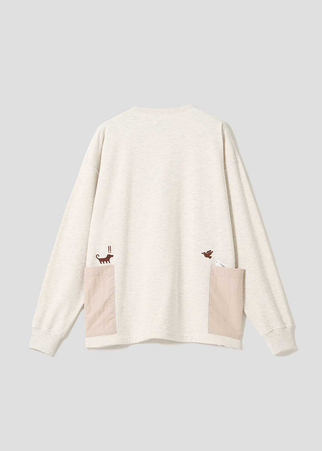 Nagasugiru Inu Ghost | Side Pocket Sweatshirt