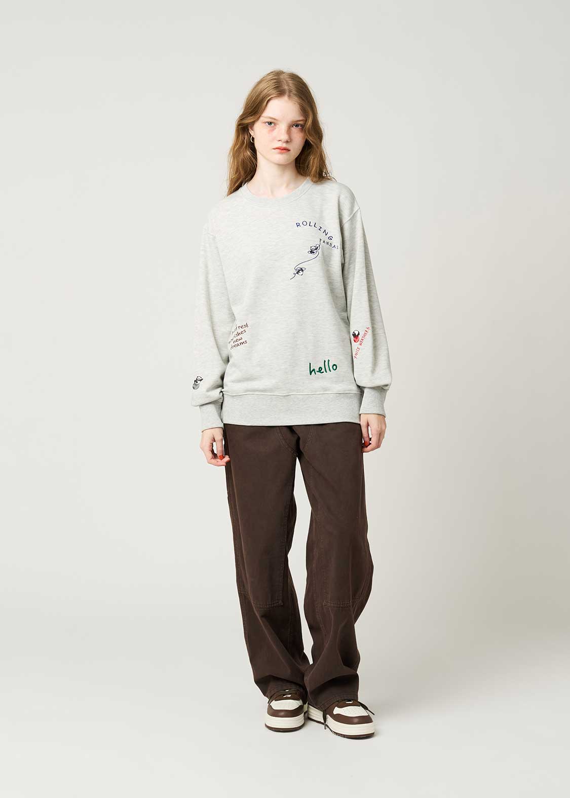 Rolling Pandas B | Fleece Sweatshirt