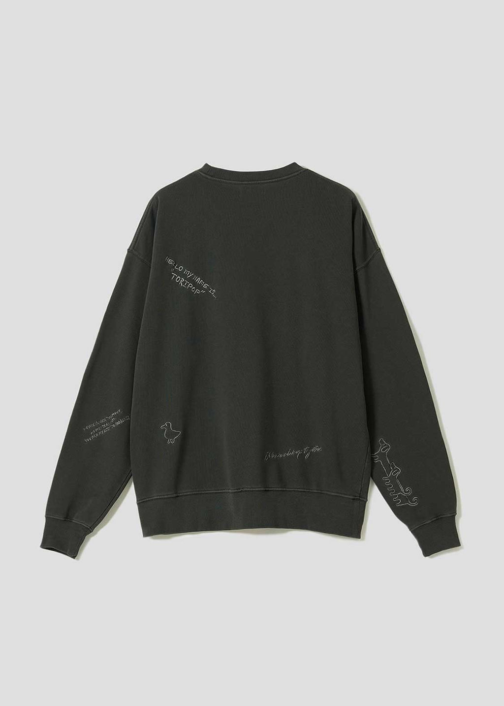 Nagasugiru Inu B | Pigment Fleece Sweatshirt