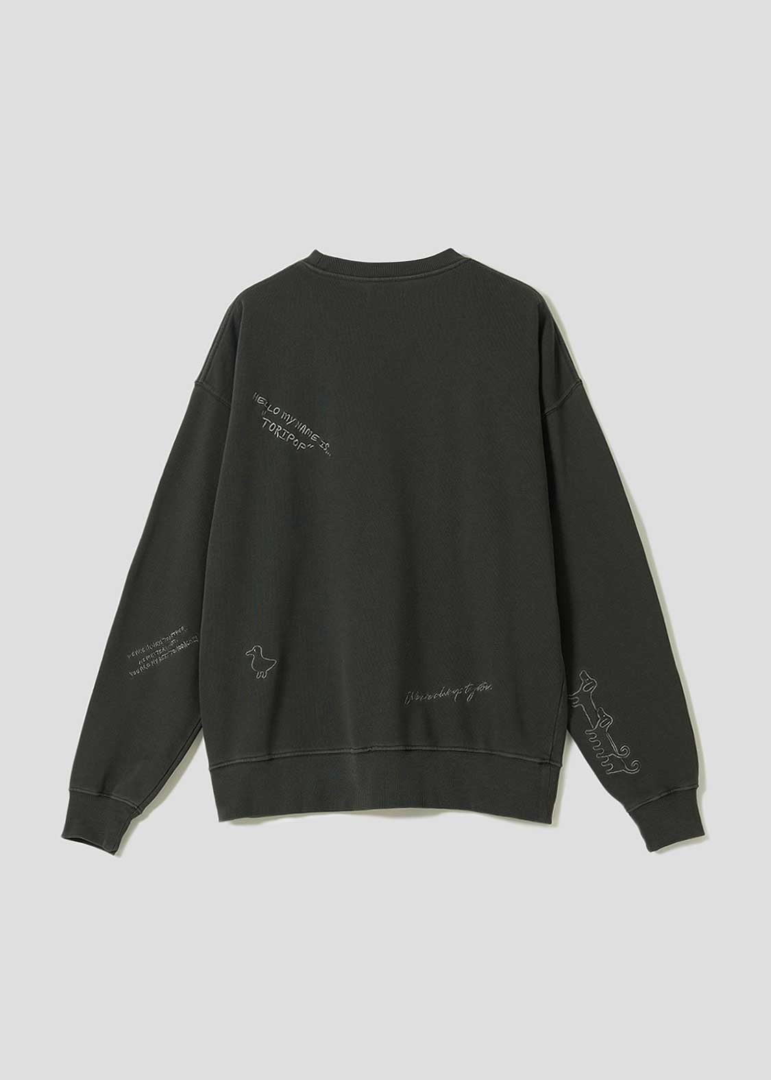 Nagasugiru Inu B | Pigment Fleece Sweatshirt