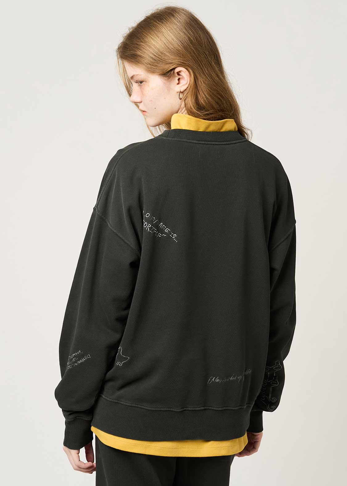 Nagasugiru Inu B | Pigment Fleece Sweatshirt