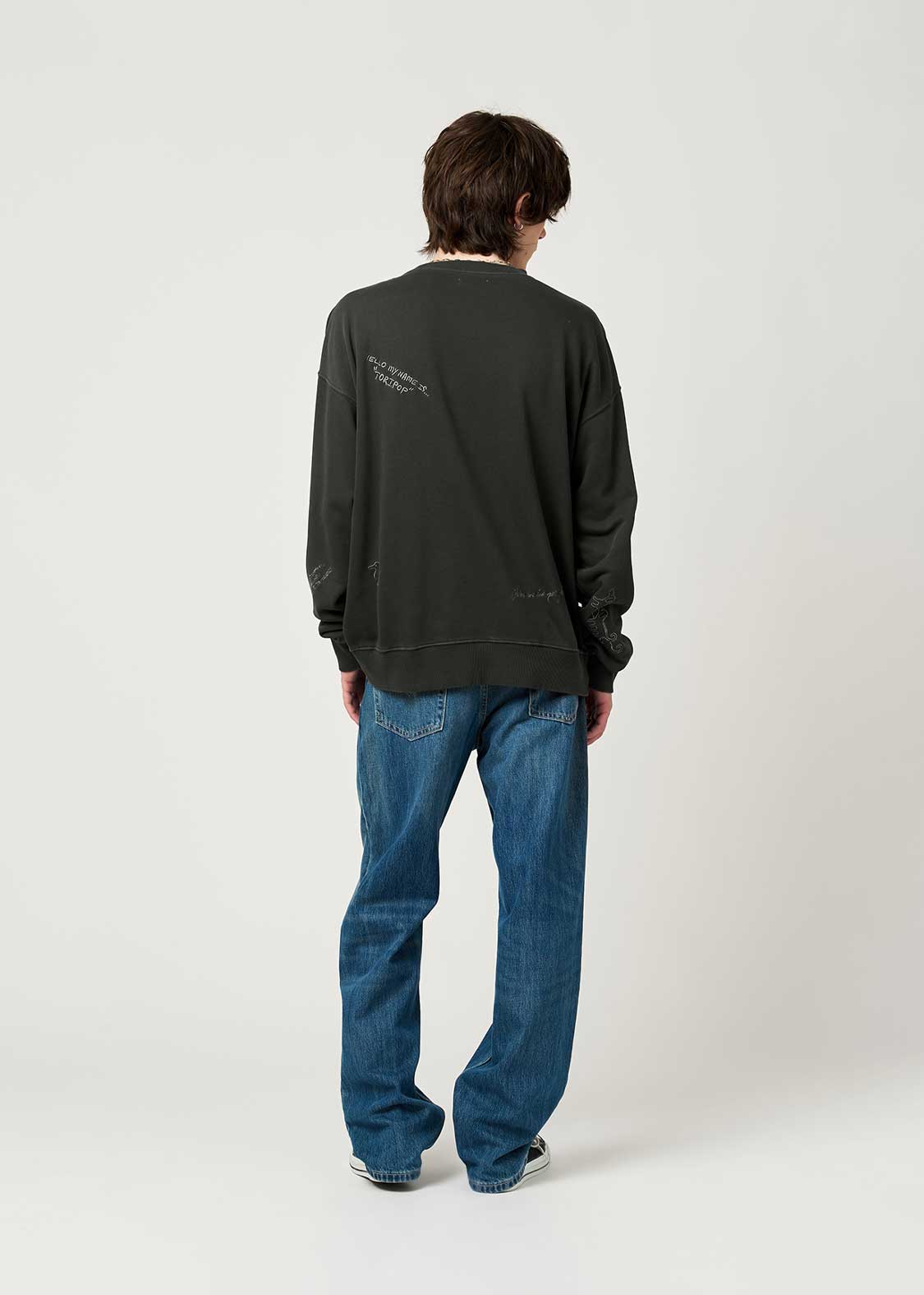 Nagasugiru Inu B | Pigment Fleece Sweatshirt