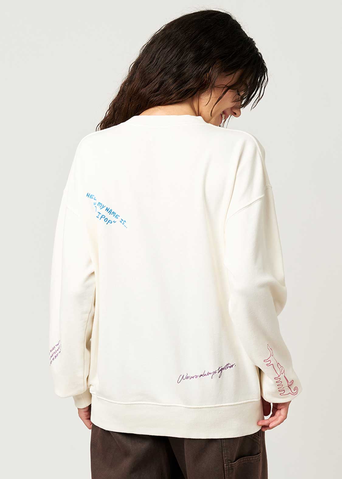 Nagasugiru Inu A | Pigment Fleece Sweatshirt