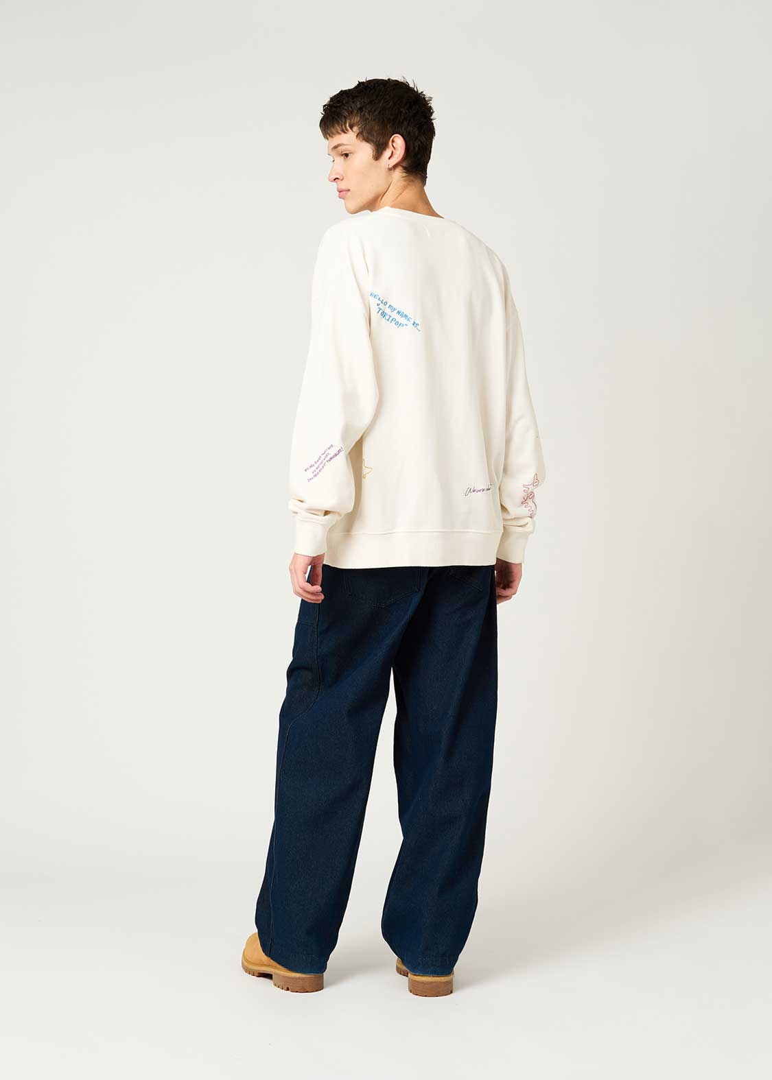 Nagasugiru Inu A | Pigment Fleece Sweatshirt